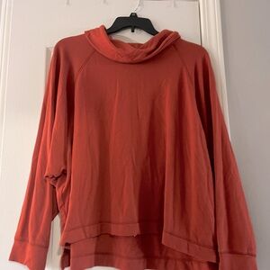 Hoodie with high neck